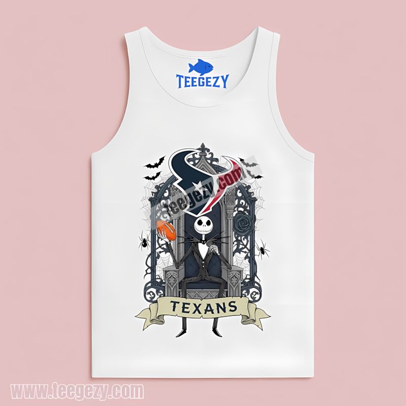 Jack Skellington Houston Texans Throne Vintage Tanktop Jack Skellington Houston Texans Throne Vintage Tanktop