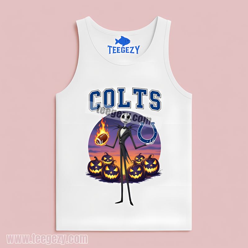 Jack Skellington Indianapolis Colts Halloween Tanktop Jack Skellington Indianapolis Colts Halloween Tanktop