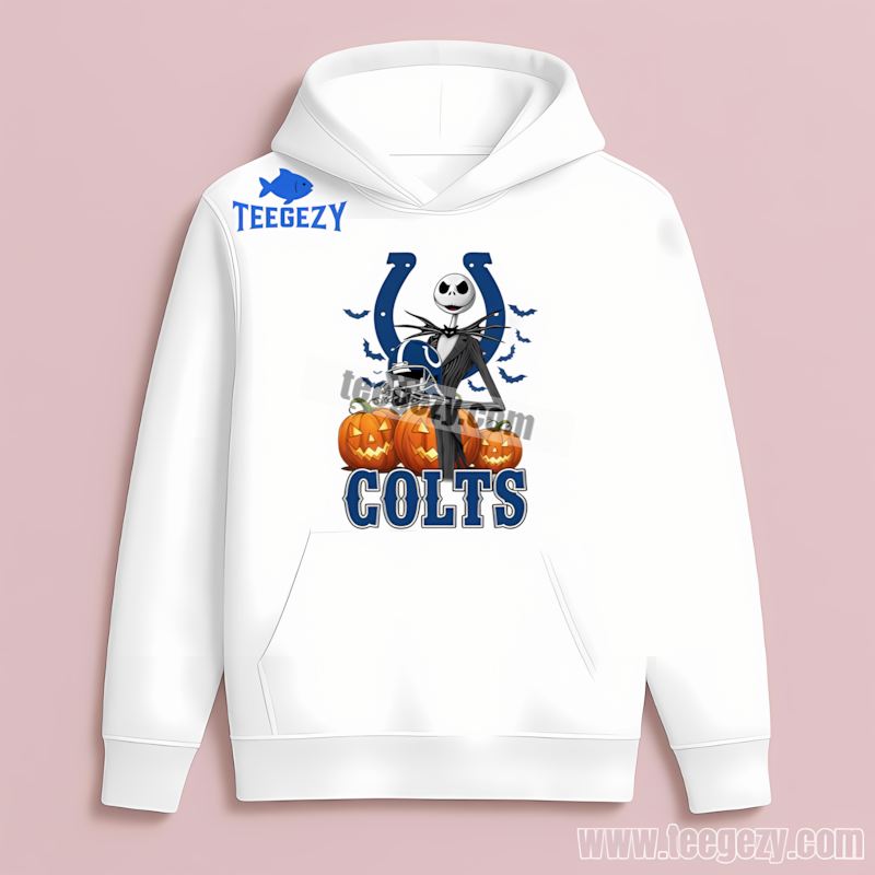 Jack Skellington Indianapolis Colts Halloween Pumpkin Hoodie Jack Skellington Indianapolis Colts Halloween Pumpkin Hoodie