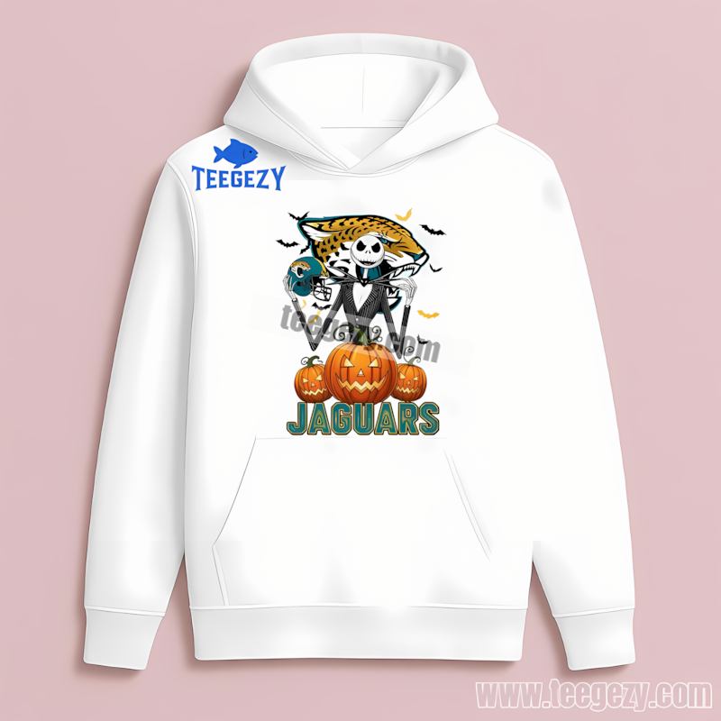 Jack Skellington Jacksonville Jaguars Pumpkin Halloween Graphic Hoodie Jack Skellington Jacksonville Jaguars Pumpkin Halloween Graphic Hoodie
