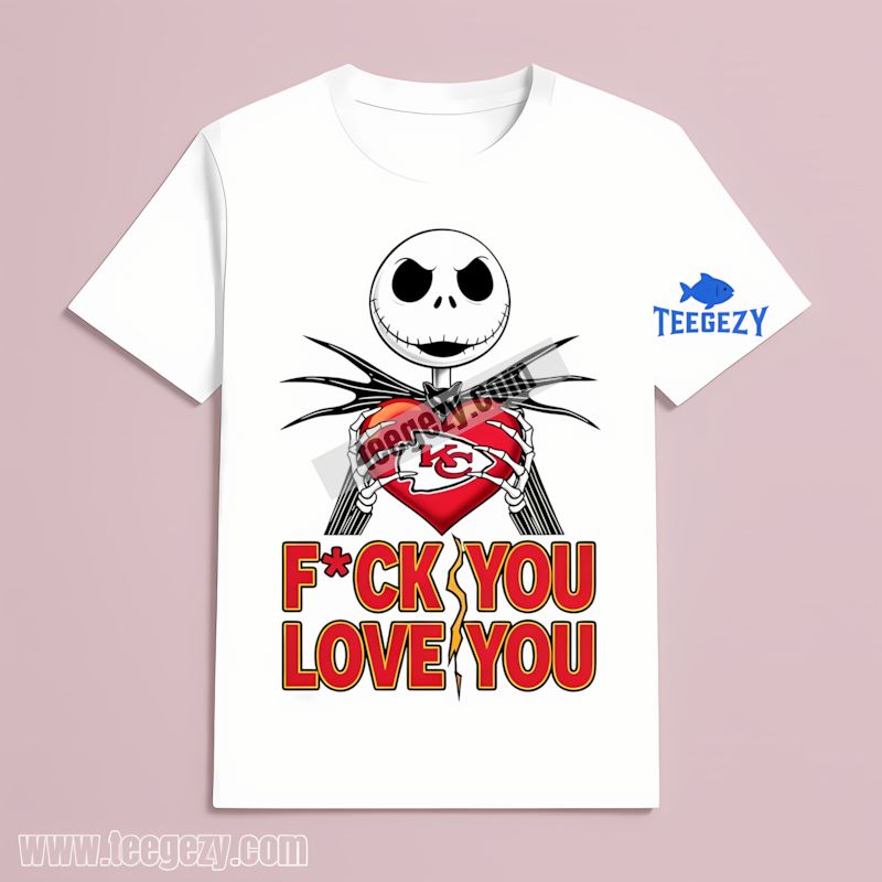 Jack Skellington Kansas City Chiefs Heart Adults T-Shirt Jack Skellington Kansas City Chiefs Heart Adults T-Shirt