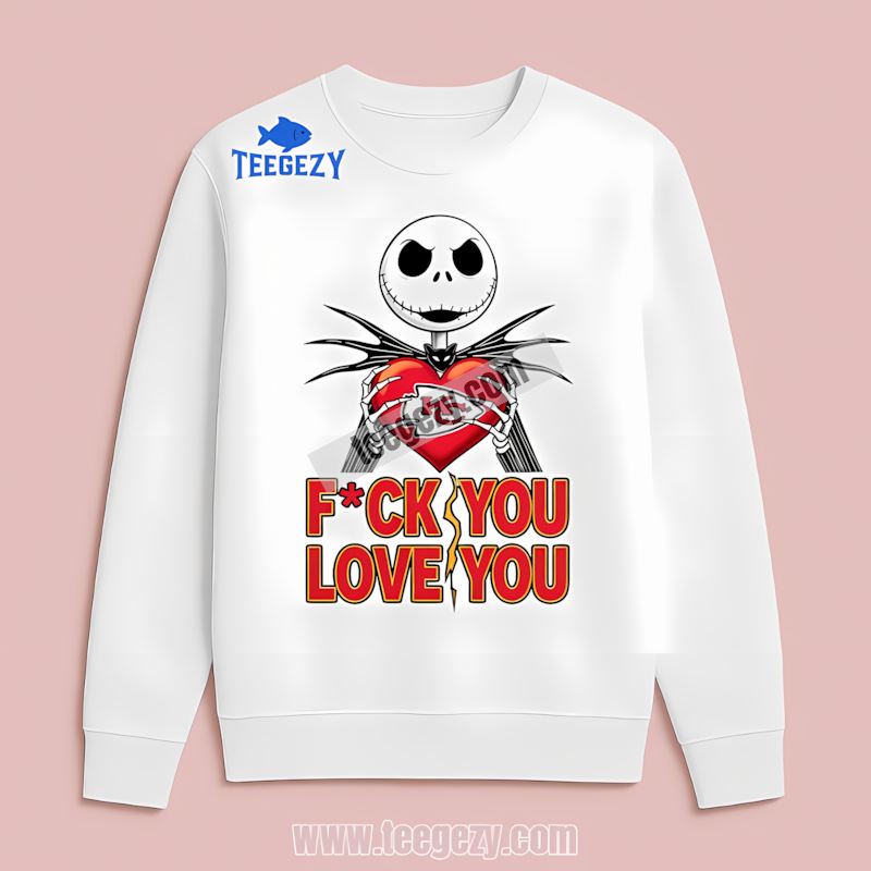 Jack Skellington Kansas City Chiefs Heart Adults Long Sleeve Jack Skellington Kansas City Chiefs Heart Adults Long Sleeve