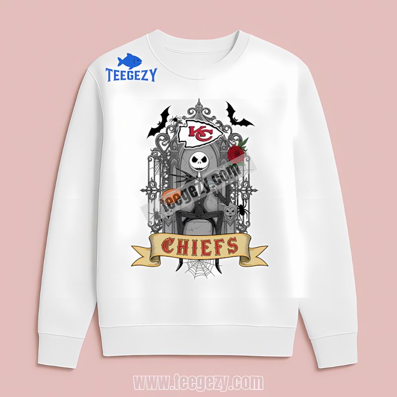 Jack Skellington Kansas City Chiefs Throne Vintage Long Sleeve Jack Skellington Kansas City Chiefs Throne Vintage Long Sleeve