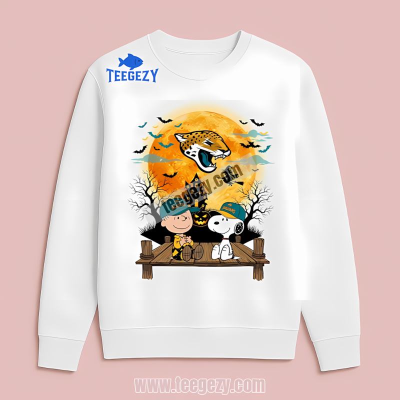 Jacksonville Jaguars Charlie Brown Snoopy Halloween Color Long Sleeve Jacksonville Jaguars Charlie Brown Snoopy Halloween Color Long Sleeve