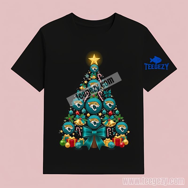 Jacksonville Jaguars Christmas Tree Decor Graphic T-Shirt Jacksonville Jaguars Christmas Tree Decor Graphic T-Shirt