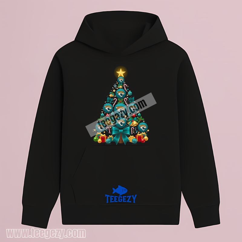 Jacksonville Jaguars Christmas Tree Decor Graphic Hoodie Jacksonville Jaguars Christmas Tree Decor Graphic Hoodie