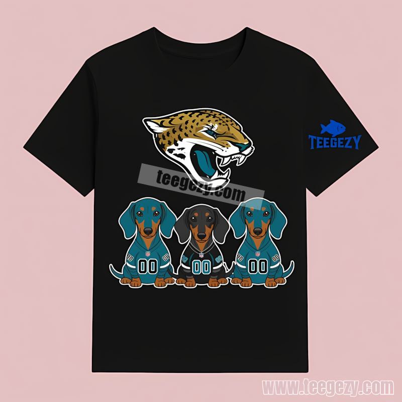 Jacksonville Jaguars Dachshund Dog Lovers Retro T-Shirt Jacksonville Jaguars Dachshund Dog Lovers Retro T-Shirt