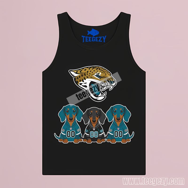 Jacksonville Jaguars Dachshund Dog Lovers Retro Tanktop Jacksonville Jaguars Dachshund Dog Lovers Retro Tanktop