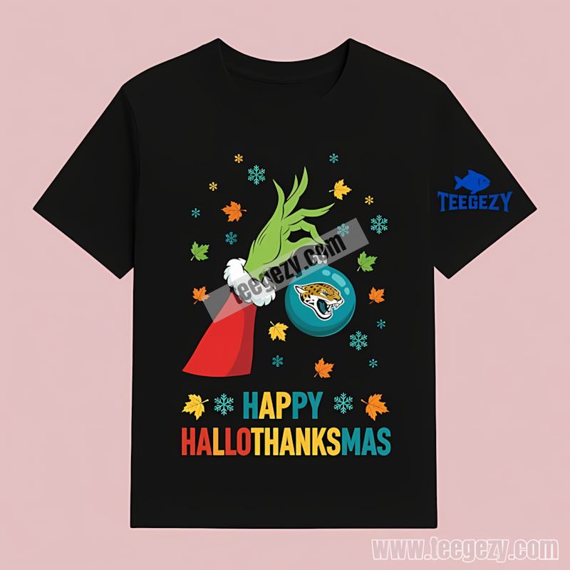 Jacksonville Jaguars Hallothanksmas Celebration Regular T-Shirt Jacksonville Jaguars Hallothanksmas Celebration Regular T-Shirt