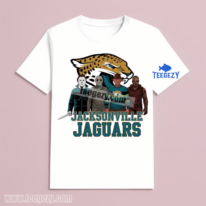 Jacksonville Jaguars Halloween Horror Movie Killers Retro T-Shirt Jacksonville Jaguars Halloween Horror Movie Killers Retro T-Shirt
