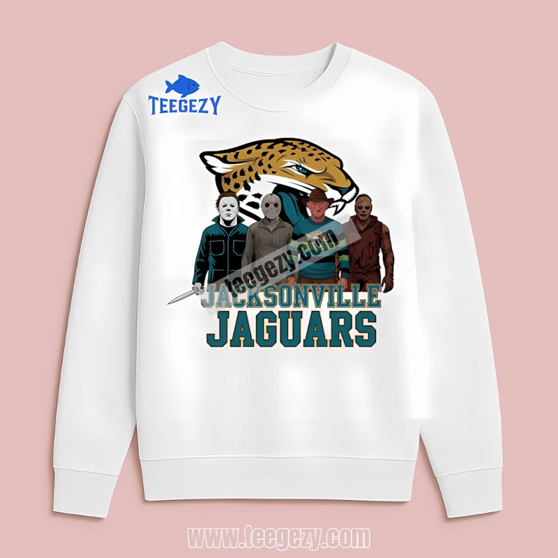 Jacksonville Jaguars Halloween Horror Movie Killers Retro Long Sleeve Jacksonville Jaguars Halloween Horror Movie Killers Retro Long Sleeve