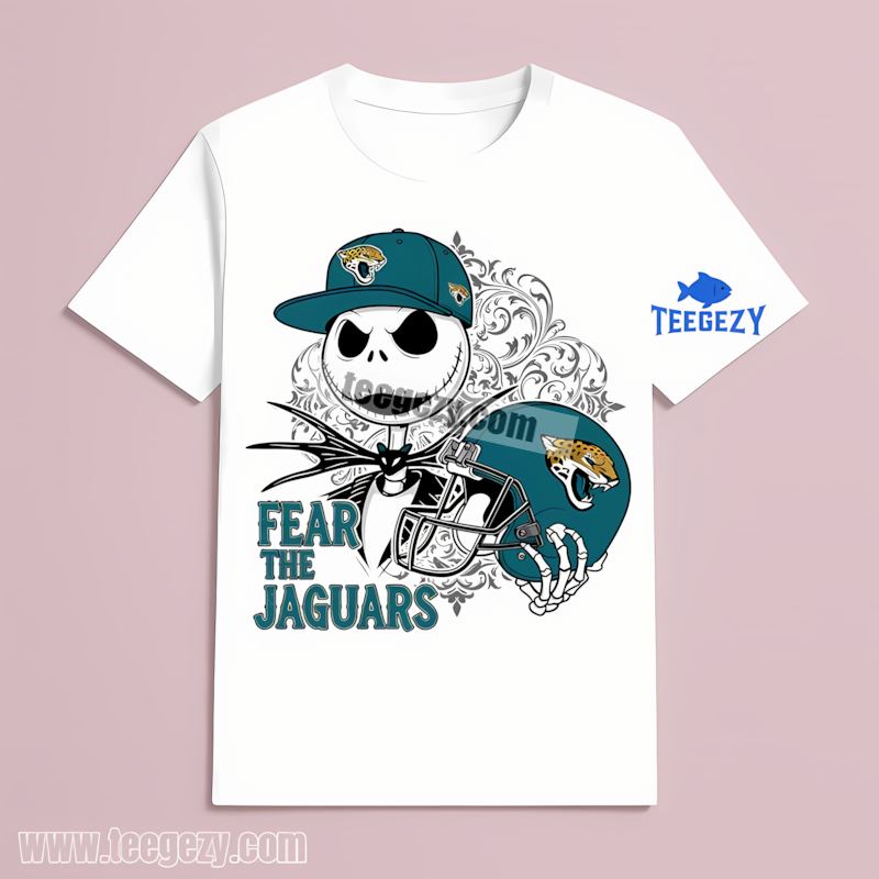 Jacksonville Jaguars Jack Skellington Fear The Team Vintage T-Shirt Jacksonville Jaguars Jack Skellington Fear The Team Vintage T-Shirt