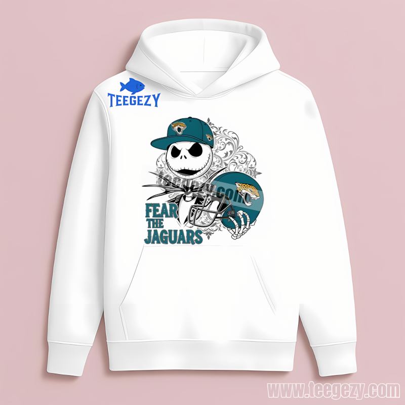 Jacksonville Jaguars Jack Skellington Fear The Team Vintage Hoodie Jacksonville Jaguars Jack Skellington Fear The Team Vintage Hoodie