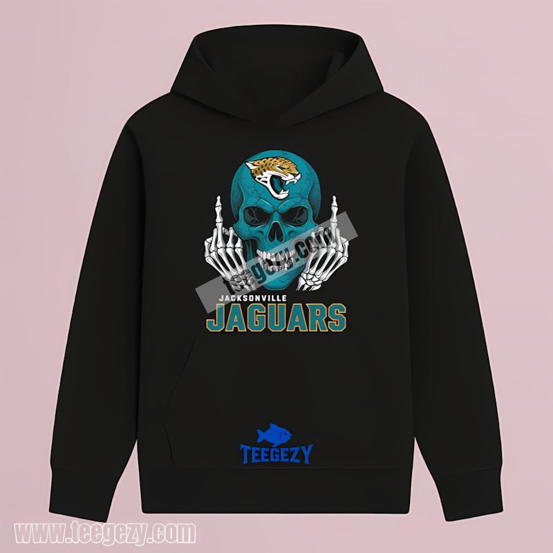 Jacksonville Jaguars Skull Flipping Finger Retro Hoodie Jacksonville Jaguars Skull Flipping Finger Retro Hoodie