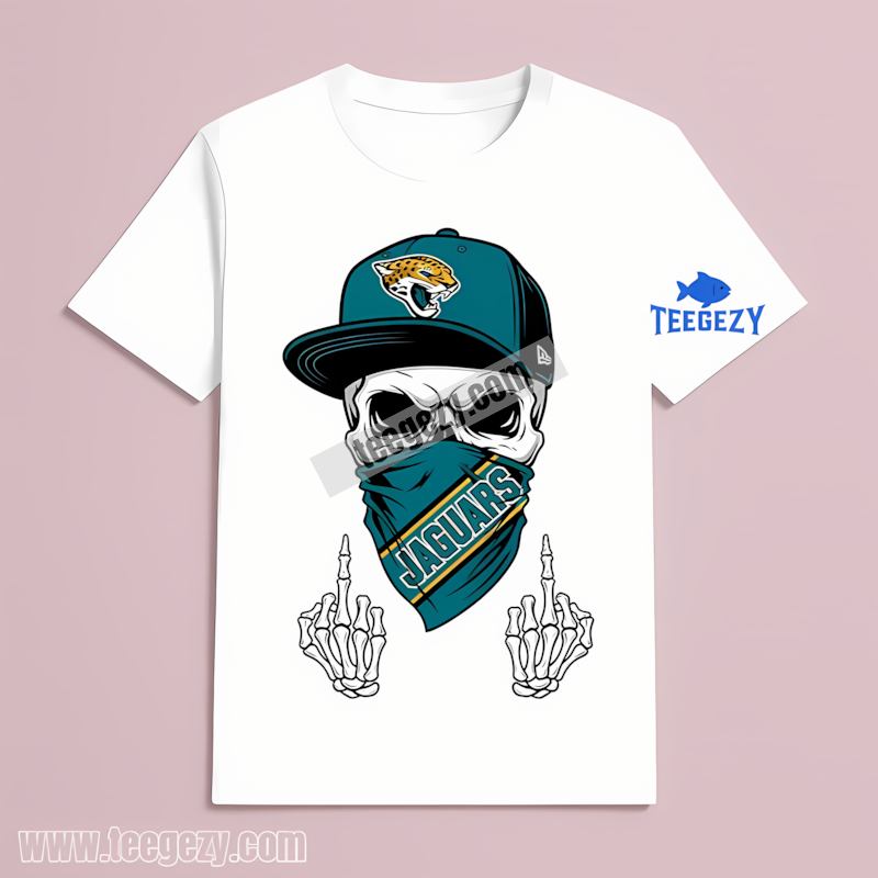Jacksonville Jaguars Skull With Bandana Trendy T-Shirt Jacksonville Jaguars Skull With Bandana Trendy T-Shirt