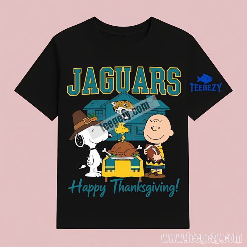 Jacksonville Jaguars Snoopy Thanksgiving Retro T-Shirt Jacksonville Jaguars Snoopy Thanksgiving Retro T-Shirt