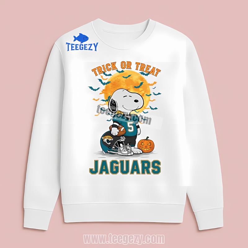 Jacksonville Jaguars Snoopy Trick Or Treat Halloween Long Sleeve Jacksonville Jaguars Snoopy Trick Or Treat Halloween Long Sleeve