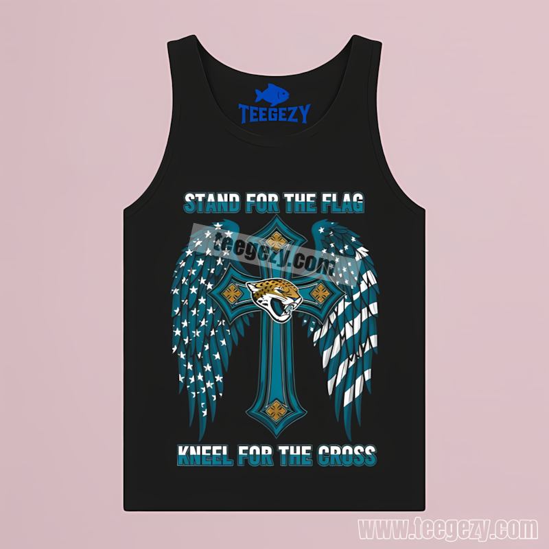 Jacksonville Jaguars Stand For The Flag Kneel For The Cross Adults Tanktop Jacksonville Jaguars Stand For The Flag Kneel For The Cross Adults Tanktop