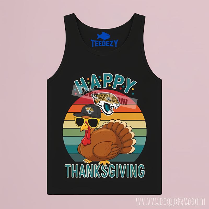 Jacksonville Jaguars Thanksgiving Turkey Regular Tanktop Jacksonville Jaguars Thanksgiving Turkey Regular Tanktop