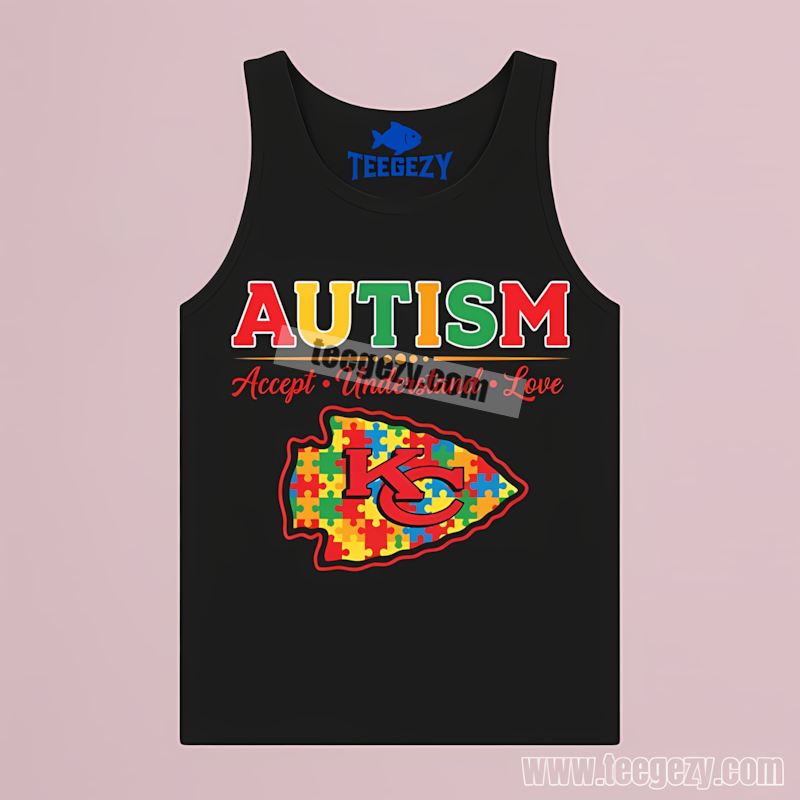 Kansas City Chiefs Autism Awareness Love Vintage Tanktop Kansas City Chiefs Autism Awareness Love Vintage Tanktop