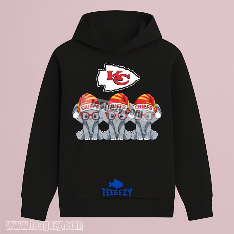 Kansas City Chiefs Christmas Elephants Family Hoodie Kansas City Chiefs Christmas Elephants Family Hoodie