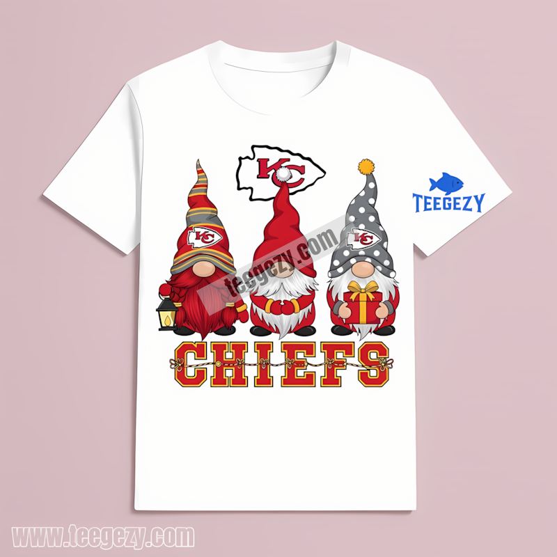 Kansas City Chiefs Christmas Gnomes Festive T-Shirt Kansas City Chiefs Christmas Gnomes Festive T-Shirt