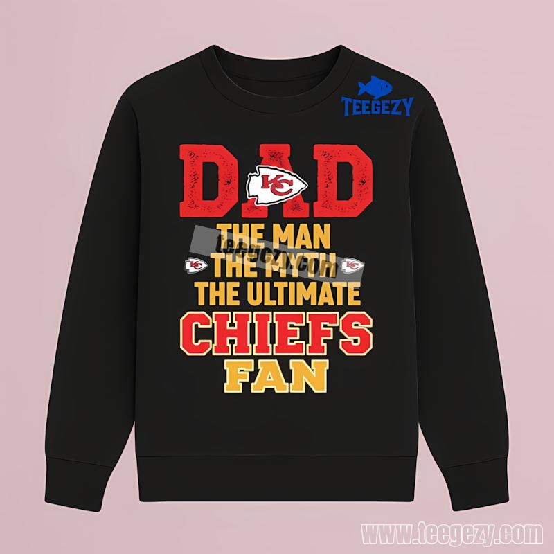 Kansas City Chiefs Dad Fan Legend Adults Long Sleeve Kansas City Chiefs Dad Fan Legend Adults Long Sleeve