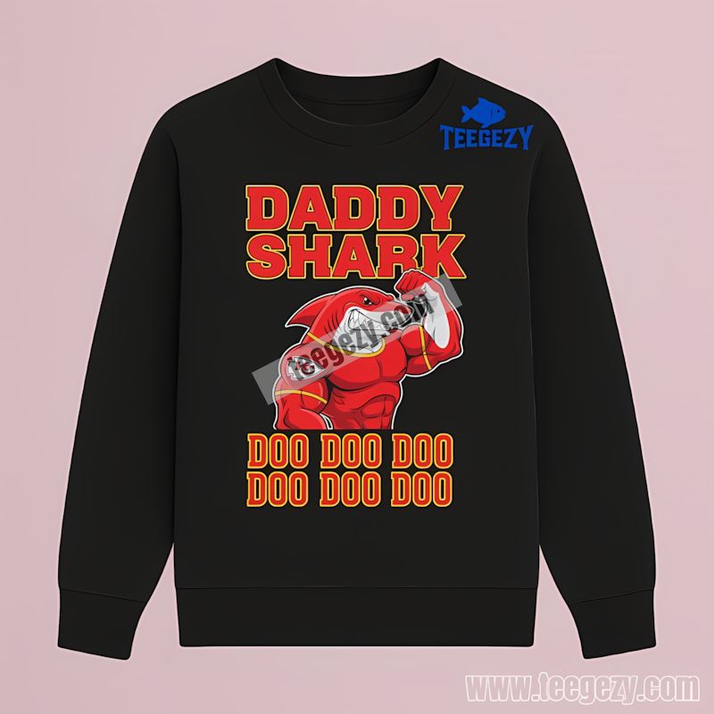 Kansas City Chiefs Daddy Shark Funny Classic Long Sleeve Kansas City Chiefs Daddy Shark Funny Classic Long Sleeve