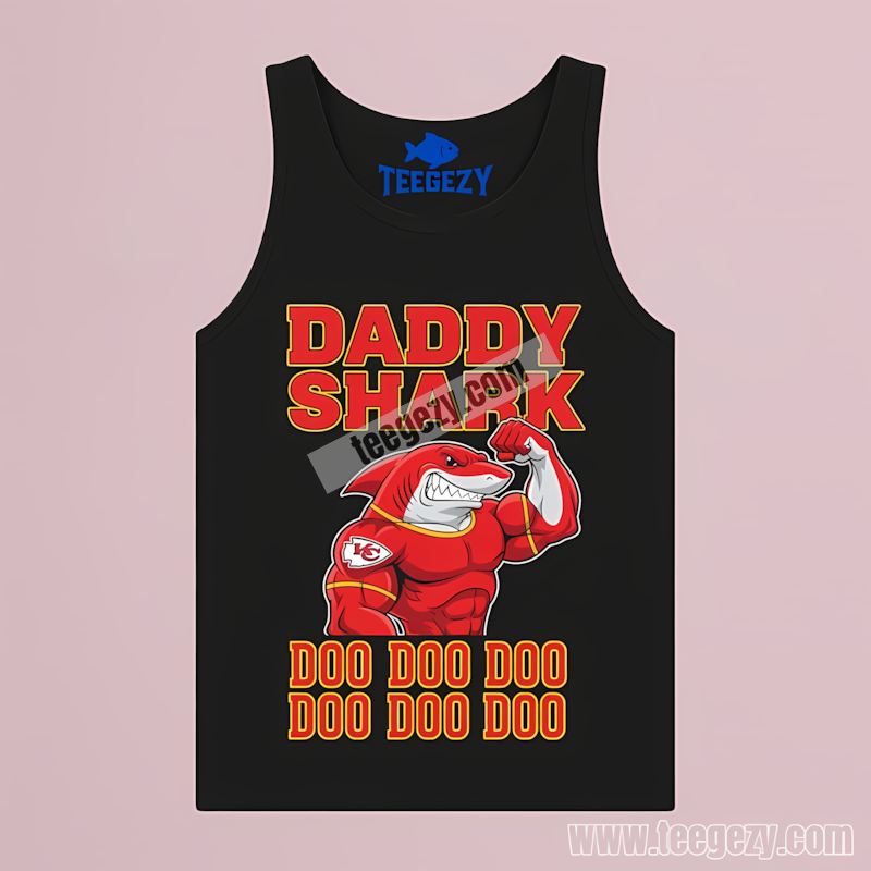 Kansas City Chiefs Daddy Shark Funny Classic Tanktop Kansas City Chiefs Daddy Shark Funny Classic Tanktop