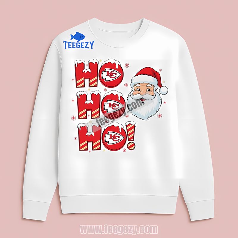 Kansas City Chiefs Ho Ho Ho Santa Season Long Sleeve Kansas City Chiefs Ho Ho Ho Santa Season Long Sleeve