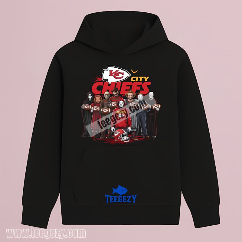 Kansas City Chiefs Horror Movie Icons Halloween Hoodie Kansas City Chiefs Horror Movie Icons Halloween Hoodie