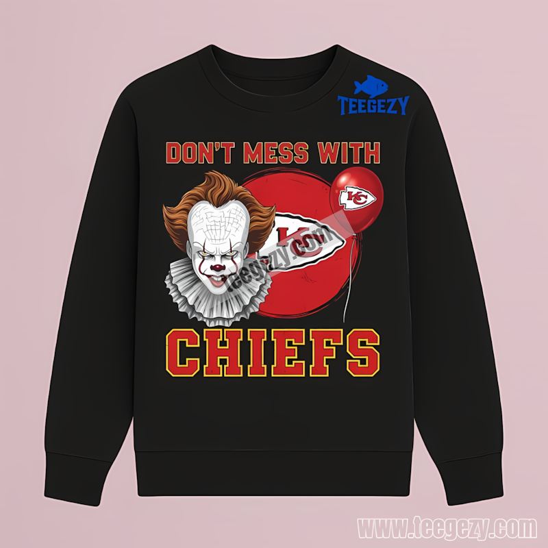 Kansas City Chiefs Pennywise Halloween Creepy Long Sleeve Kansas City Chiefs Pennywise Halloween Creepy Long Sleeve