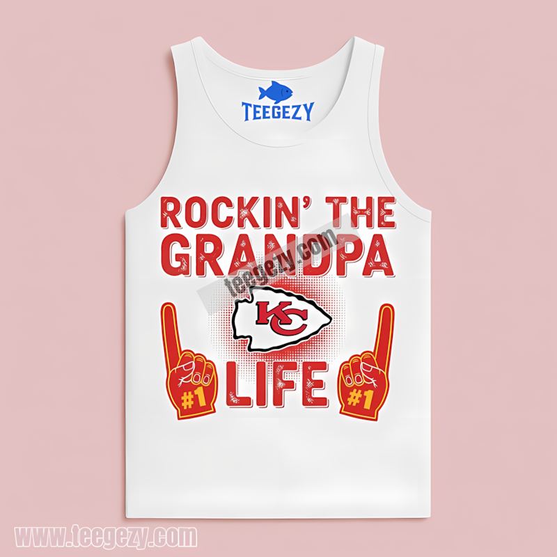Kansas City Chiefs Rockin The Grandpa Life Tanktop Kansas City Chiefs Rockin The Grandpa Life Tanktop