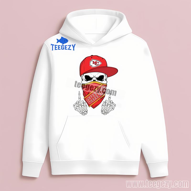 Kansas City Chiefs Skull Bandana Bold Adults Hoodie Kansas City Chiefs Skull Bandana Bold Adults Hoodie
