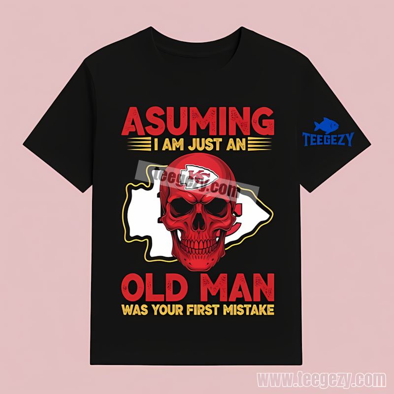 Kansas City Chiefs Skull Old Man Fan Trendy T-Shirt Kansas City Chiefs Skull Old Man Fan Trendy T-Shirt