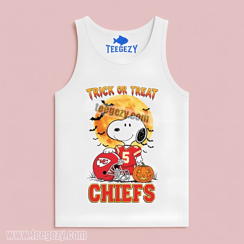 Kansas City Chiefs Snoopy Halloween Night Adults Tanktop Kansas City Chiefs Snoopy Halloween Night Adults Tanktop
