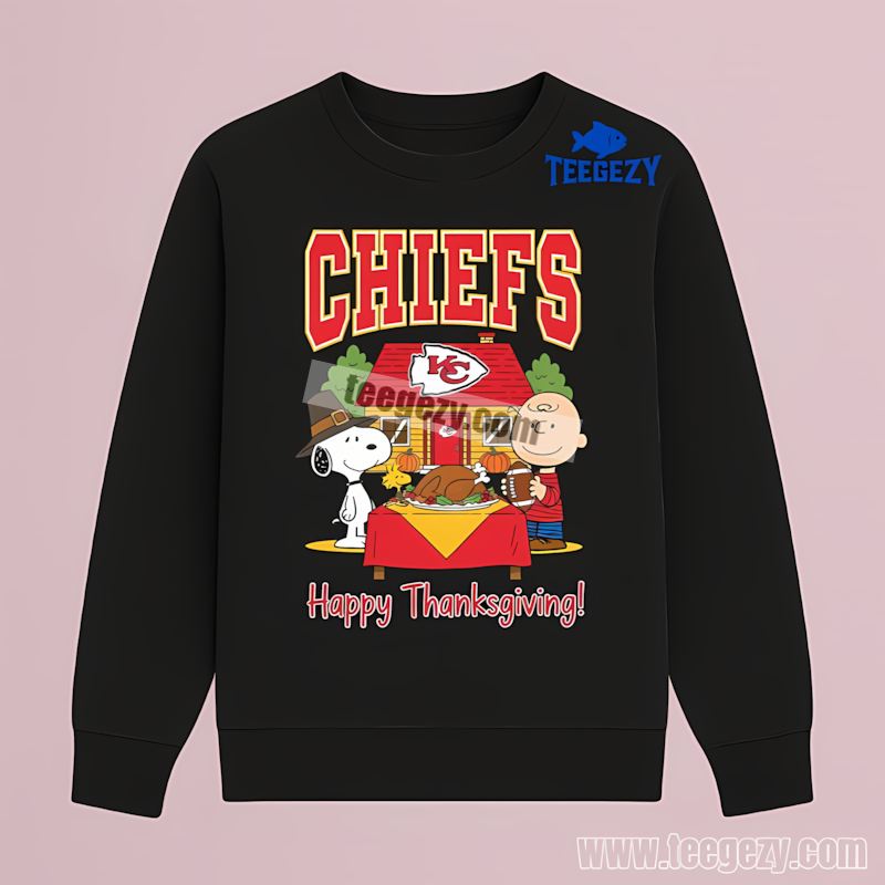Kansas City Chiefs Snoopy Thanksgiving Family Long Sleeve Kansas City Chiefs Snoopy Thanksgiving Family Long Sleeve