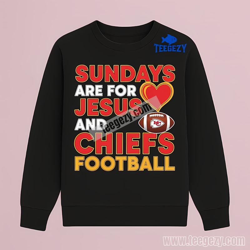 Kansas City Chiefs Sundays Jesus Football Classic Long Sleeve Kansas City Chiefs Sundays Jesus Football Classic Long Sleeve