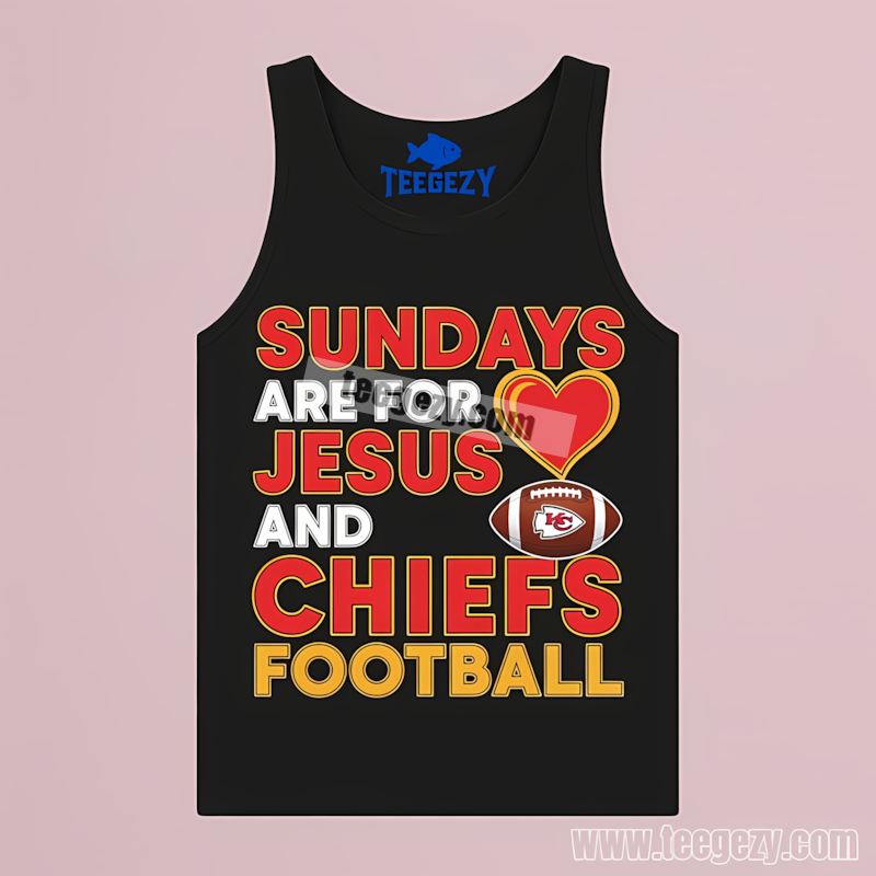 Kansas City Chiefs Sundays Jesus Football Classic Tanktop Kansas City Chiefs Sundays Jesus Football Classic Tanktop