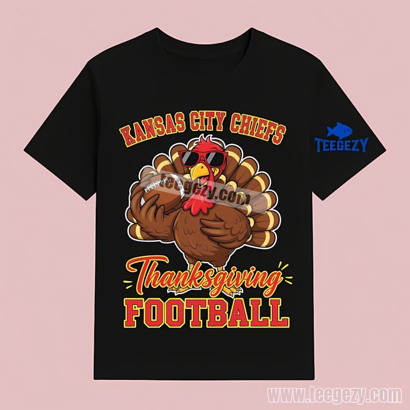 Kansas City Chiefs Thanksgiving Football Turkey Color T-Shirt Kansas City Chiefs Thanksgiving Football Turkey Color T-Shirt