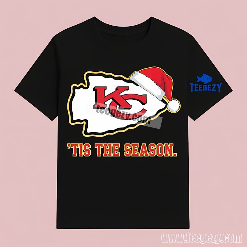 Kansas City Chiefs Tis The Season Christmas Graphic T-Shirt Kansas City Chiefs Tis The Season Christmas Graphic T-Shirt