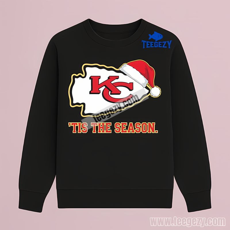 Kansas City Chiefs Tis The Season Christmas Graphic Long Sleeve Kansas City Chiefs Tis The Season Christmas Graphic Long Sleeve