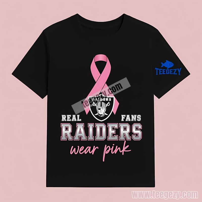 Las Vegas Raiders Breast Cancer Awareness Fans Wear Pink T-Shirt Las Vegas Raiders Breast Cancer Awareness Fans Wear Pink T-Shirt