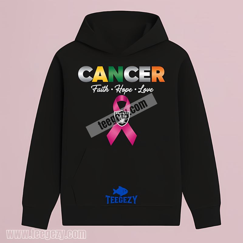 Las Vegas Raiders Cancer Awareness Faith Hope Love Retro Style Hoodie Las Vegas Raiders Cancer Awareness Faith Hope Love Retro Style Hoodie