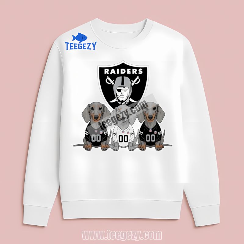 Las Vegas Raiders Dachshund Dogs Retro Vintage Long Sleeve Las Vegas Raiders Dachshund Dogs Retro Vintage Long Sleeve