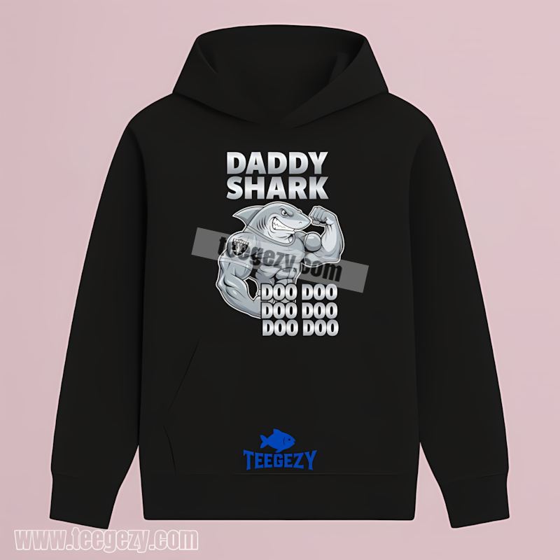 Las Vegas Raiders Daddy Shark Color Graphic Hoodie Las Vegas Raiders Daddy Shark Color Graphic Hoodie