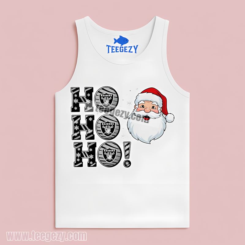 Las Vegas Raiders Ho Ho Ho Santa Christmas Trendy Holiday Tanktop Las Vegas Raiders Ho Ho Ho Santa Christmas Trendy Holiday Tanktop