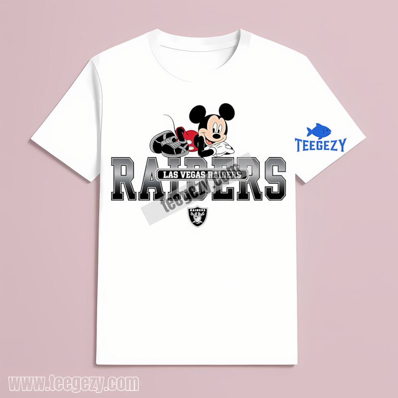 Las Vegas Raiders Mickey Mouse Relaxed Style Trendy T-Shirt Las Vegas Raiders Mickey Mouse Relaxed Style Trendy T-Shirt