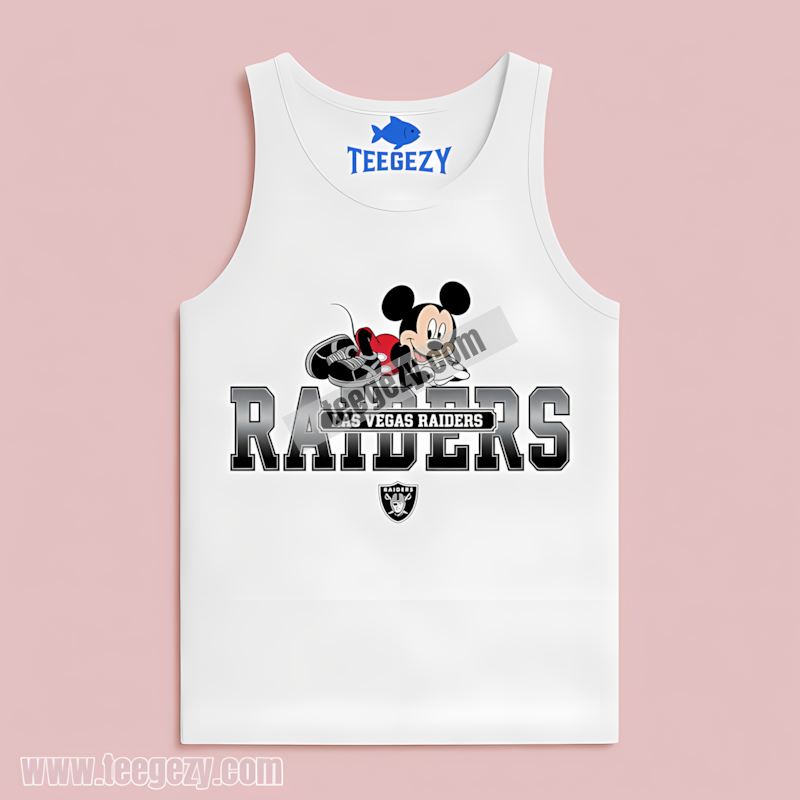 Las Vegas Raiders Mickey Mouse Relaxed Style Trendy Tanktop Las Vegas Raiders Mickey Mouse Relaxed Style Trendy Tanktop