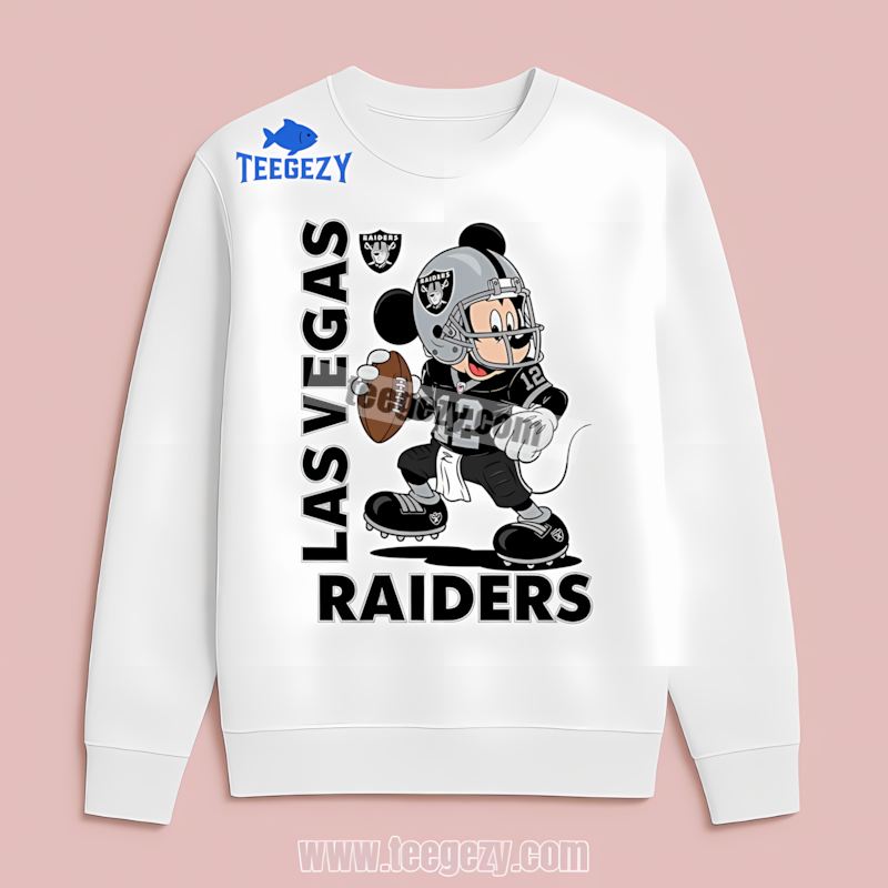 Las Vegas Raiders Mickey Quarterback Football Unisex Long Sleeve Las Vegas Raiders Mickey Quarterback Football Unisex Long Sleeve